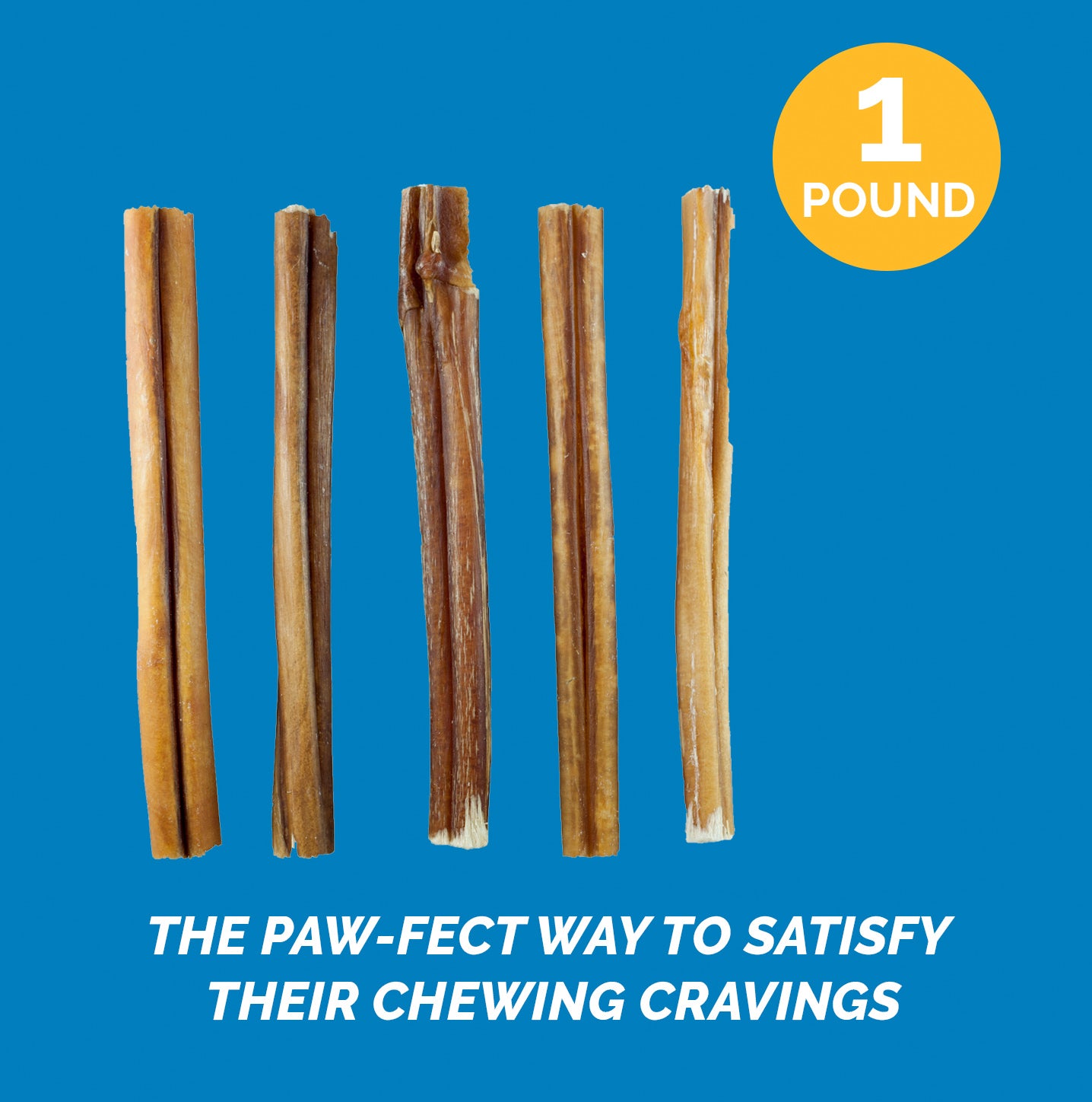 BULLY STICKS for Dogs 6 Inches - 1 Pound | 100% Natural Dog Chews