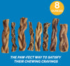Braided Bully Sticks 5-6 inches chews for dogs (8 ounce bag) all Natural Beef chews