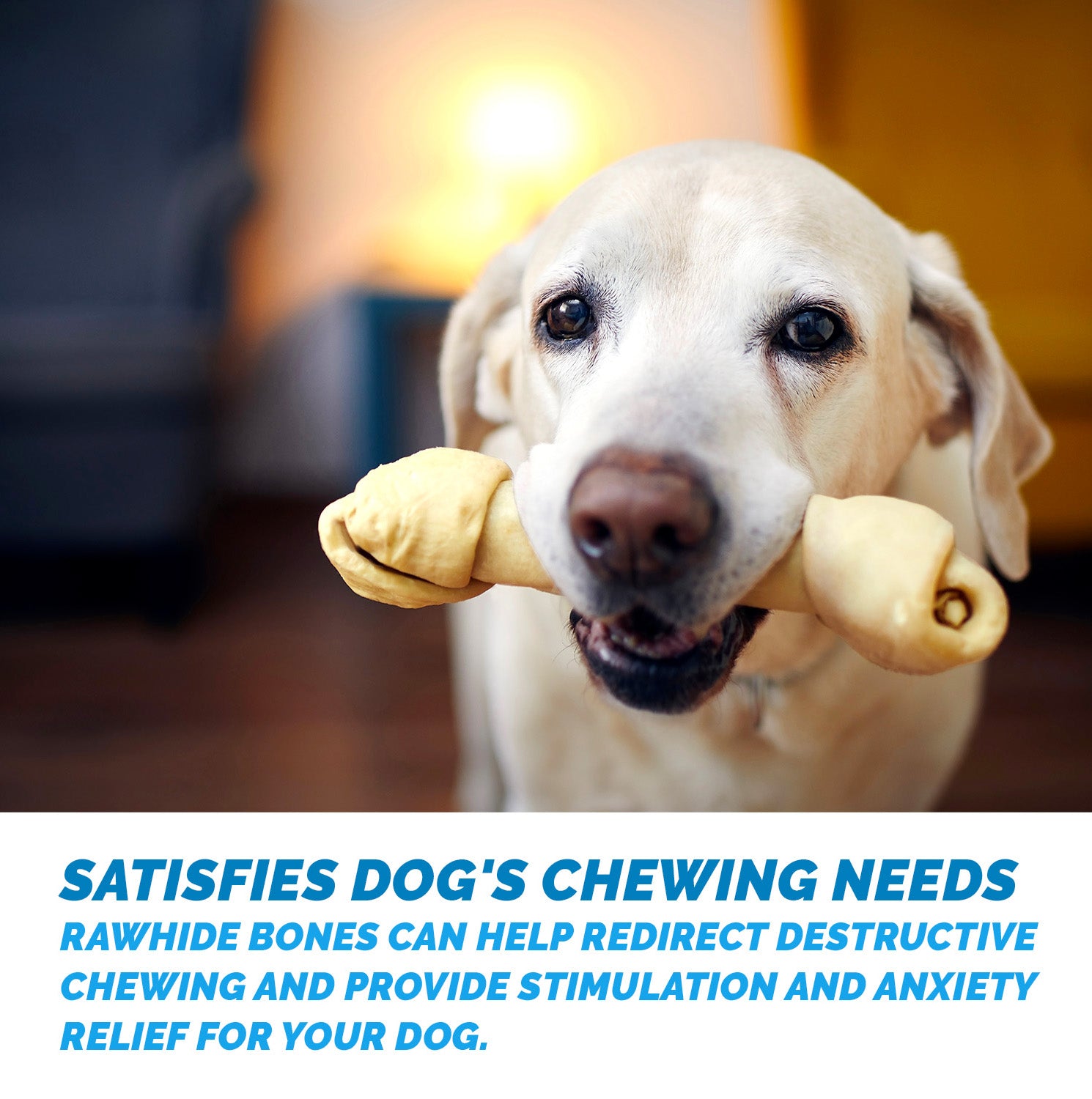 6-7" inches Rawhide Bones Chews for Medium to Large dogs (10 or 30 Count)