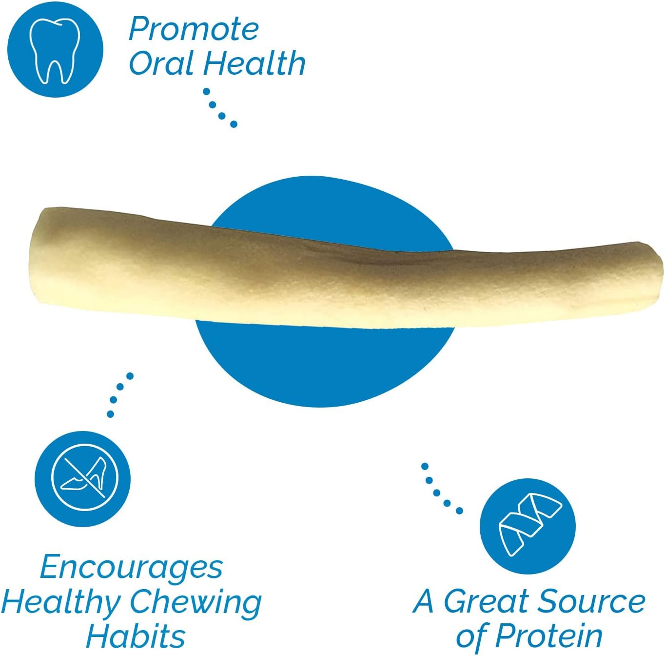 BEEF BULL TAIL 5-6" | 25 Count | Ox Tail Chews | 123 Treats