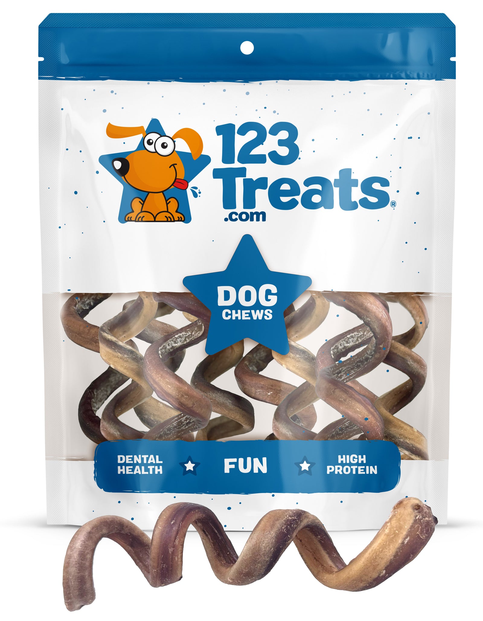 Bully Spring Stick Chews for Dogs – 6-8” (10 or 25 Count) pack - Natural & Long-Lasting Dog Treats