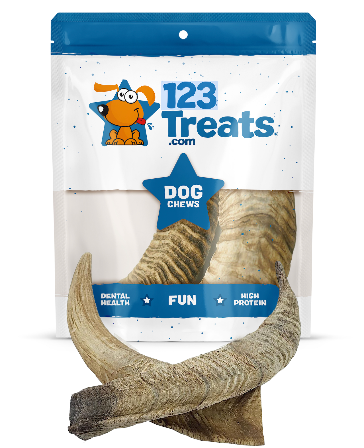 Dried Goat Horns Chews Medium or Large - 2 count