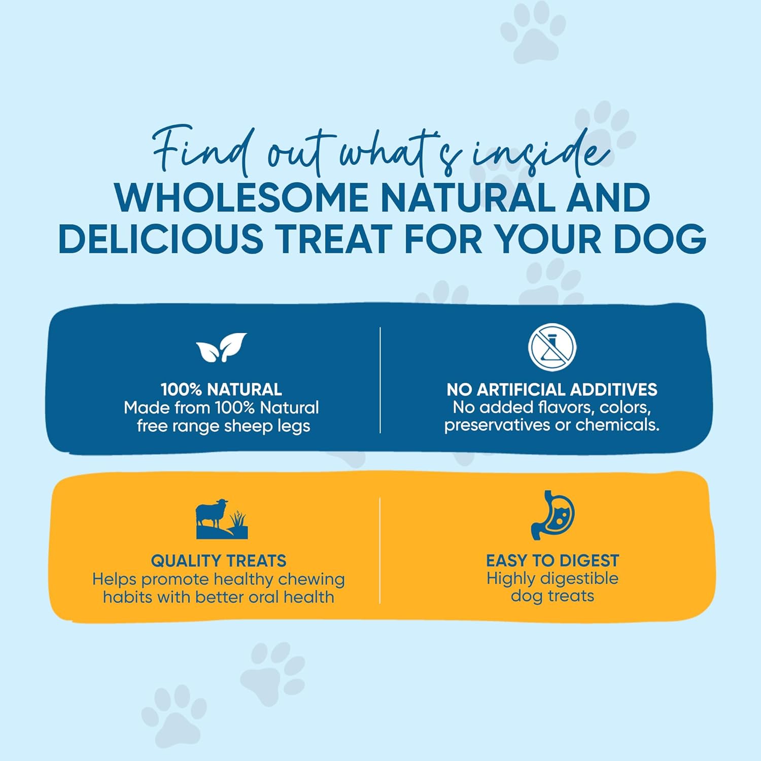 Dried Sheep Legs with Hooves for Dogs (5 Count) , Tough Dog Treats for Aggressive Chewers