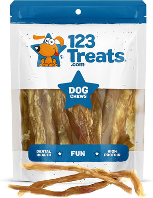 Beef Tendon Sticks Chews for Dogs 7-9 inches (10 Count and 25 Count)