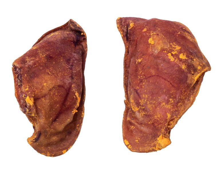 Scoochie Pet Pig Ears Dog chew Bacon and Cheese Flavor 10 or 100 Count | with Real Cheddar Cheese