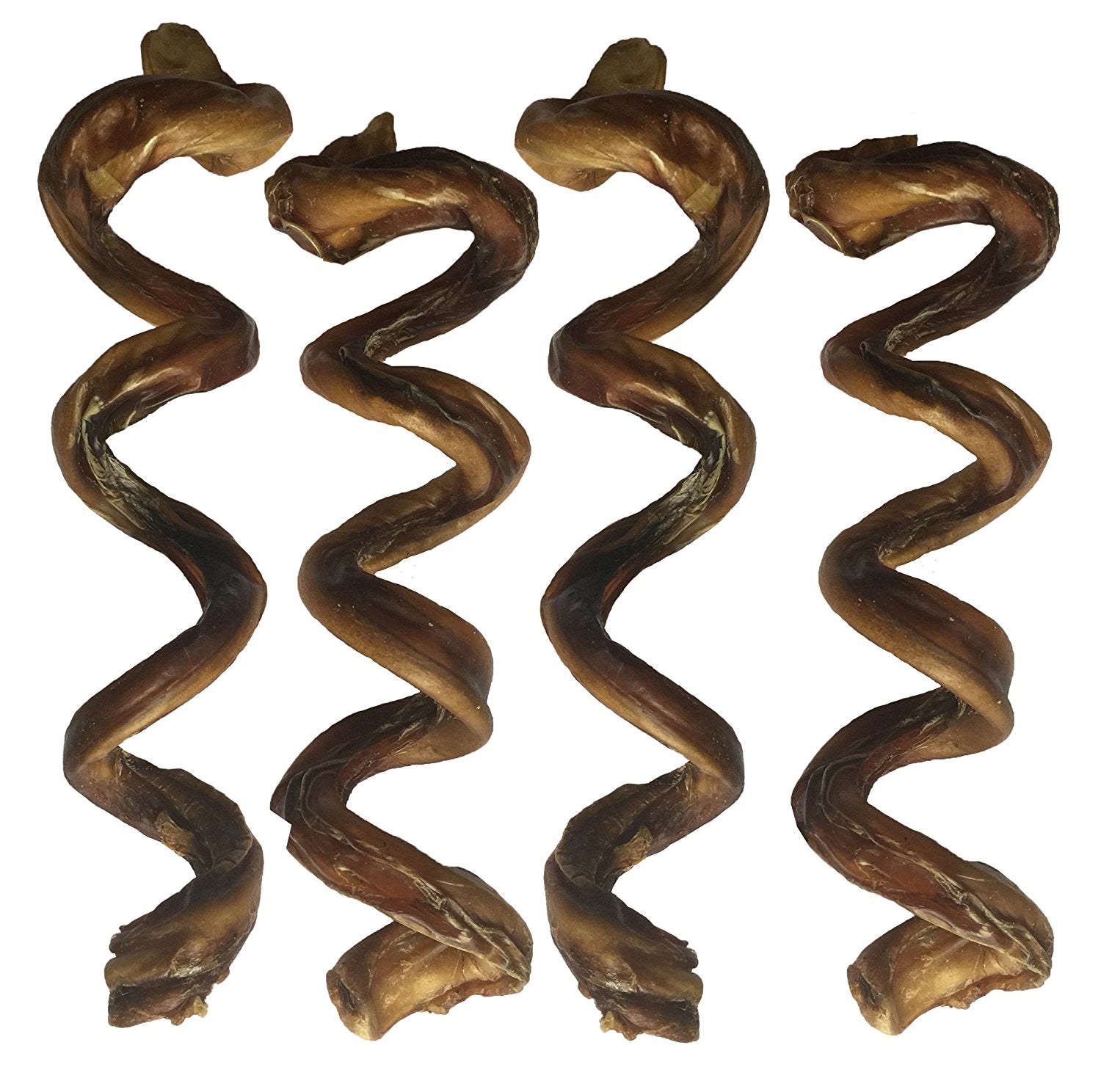 Spiral Bull Pizzle 9"| 1,4,10 or 25 Count Made in USA | 100% Natural Bully Springs Dog Chew | USDA Approved | by 123 Treats