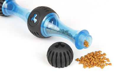 Large Chewing Squeeze Bone Dog Toy with Dental Twist Caps