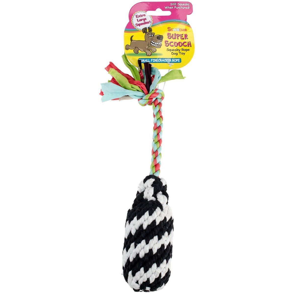 Super Scooch Firecracker Rope Dog Toy Small or Large