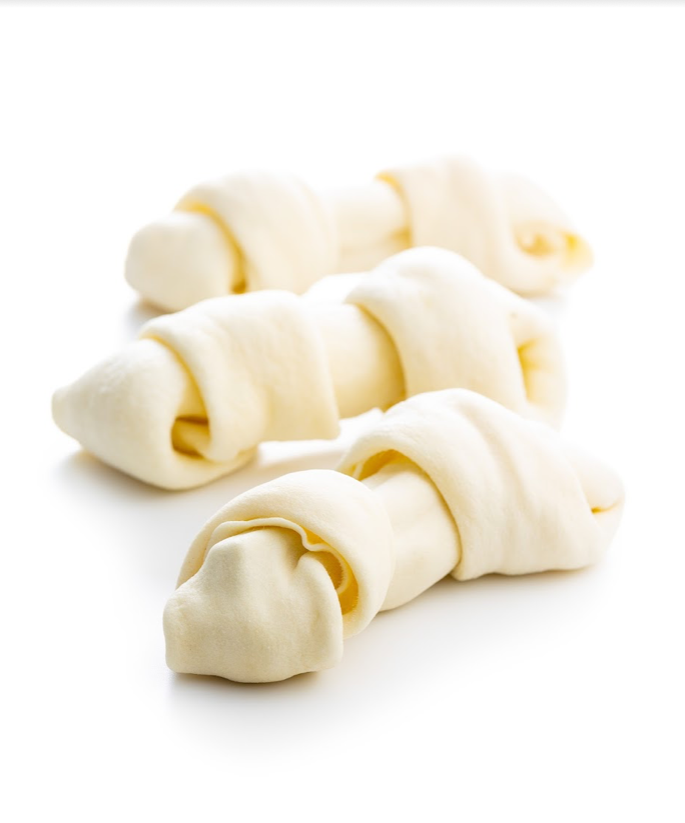 3-4" inches Rawhide Bones Chews | Premium Rawhide Dog Chews (15, 25, 50 or 100 Count)