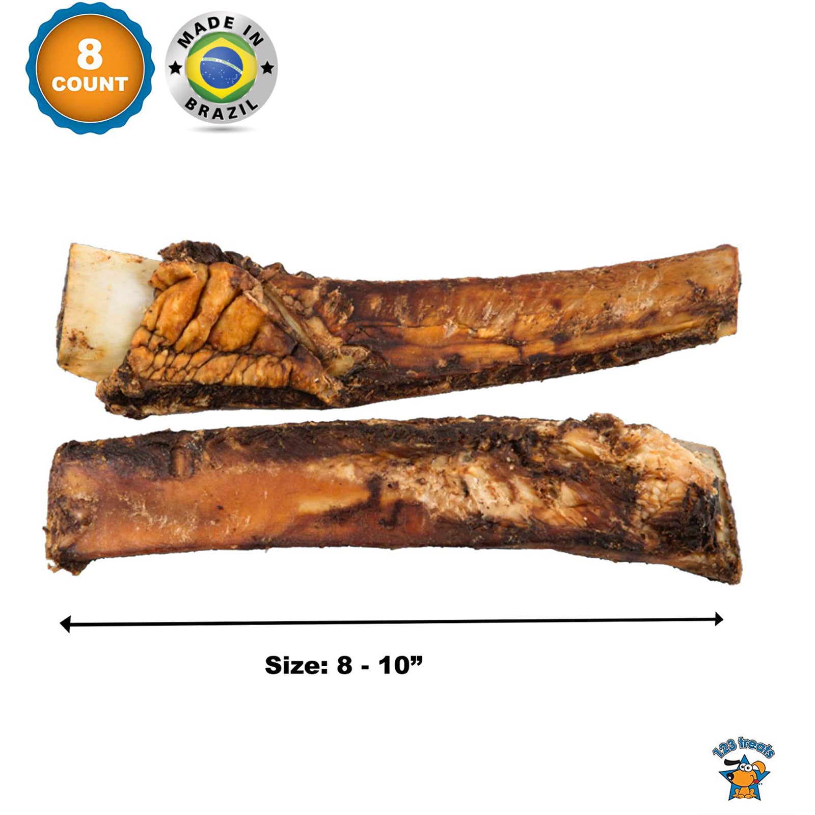 Beef Bones for Dogs 7-9" (8 Count) 100% Natural Chew bones