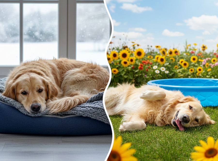How a Dog’s Mood Changes in Winter vs. Summer