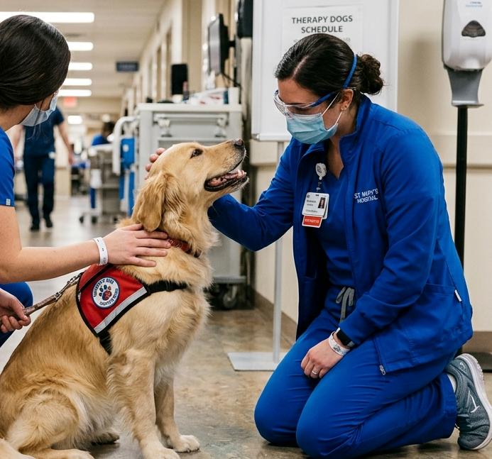 How Therapy Dogs Are Supporting Hospital Staff Across the United States