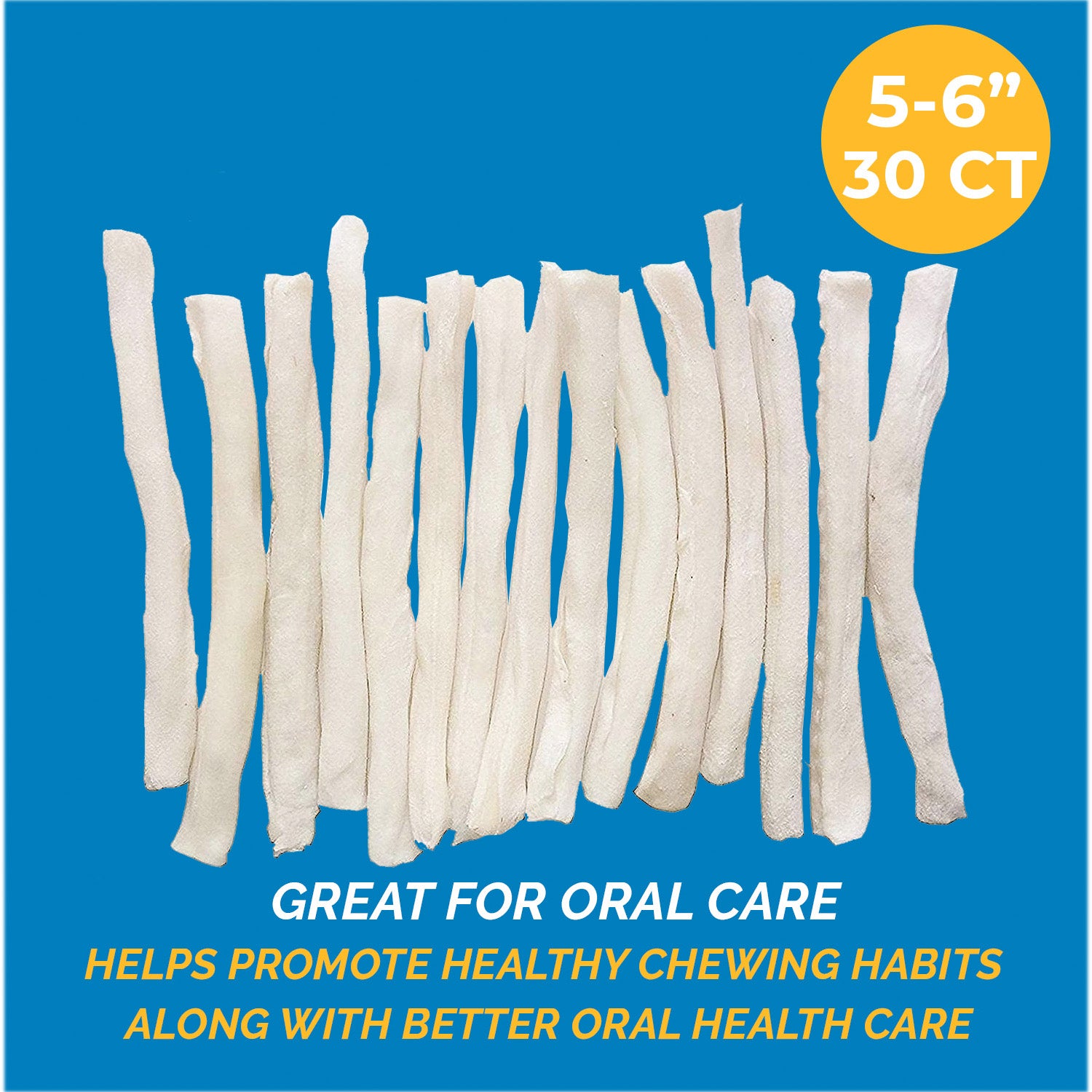 5-6" Rawhide Sticks For Dogs (15 or 30 Count) Delicious Beef Hide Skinny Rolls