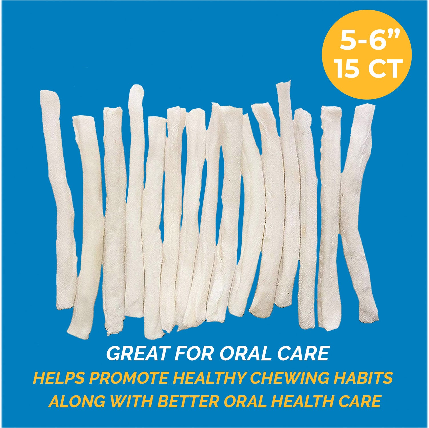 5-6" Rawhide Sticks For Dogs (15 or 30 Count) Delicious Beef Hide Skinny Rolls