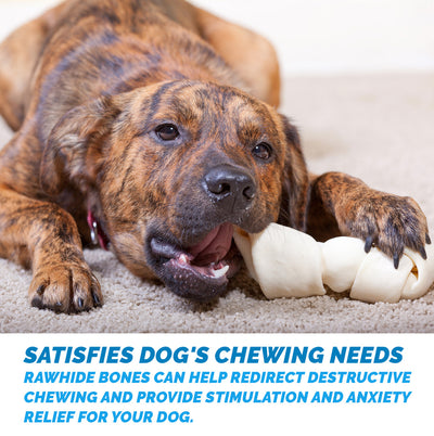 4-5" Rawhide Bones for dogs | Premium Rawhide Chews (15, 25, 50 or 100 Count)