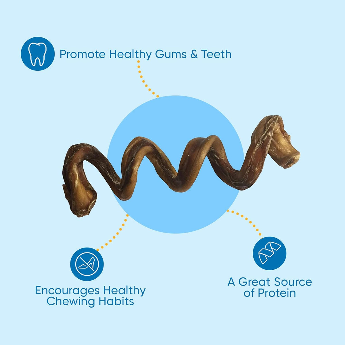 Bully Spring Stick Chews for Dogs – 6-8” (10 or 25 Count) pack - Natural & Long-Lasting Dog Treats