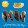 HOOVES for Dogs 10, 25 or 50 Count | 100% Natural Long-lasting Dental dog Chews made from Beef Hoof | Made from Free Range, Grass Fed Cattle | NO additives, coloring, and chemicals. From 123 Treats