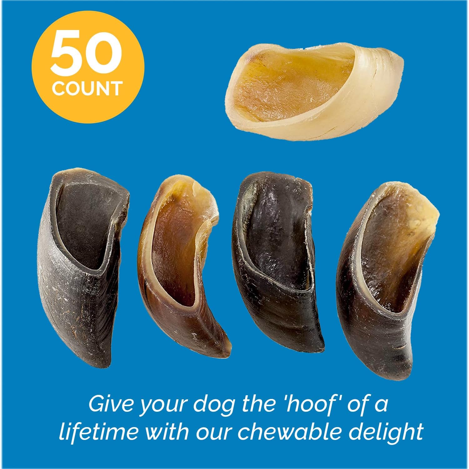 123 Treats Cow Hooves Dog Treats