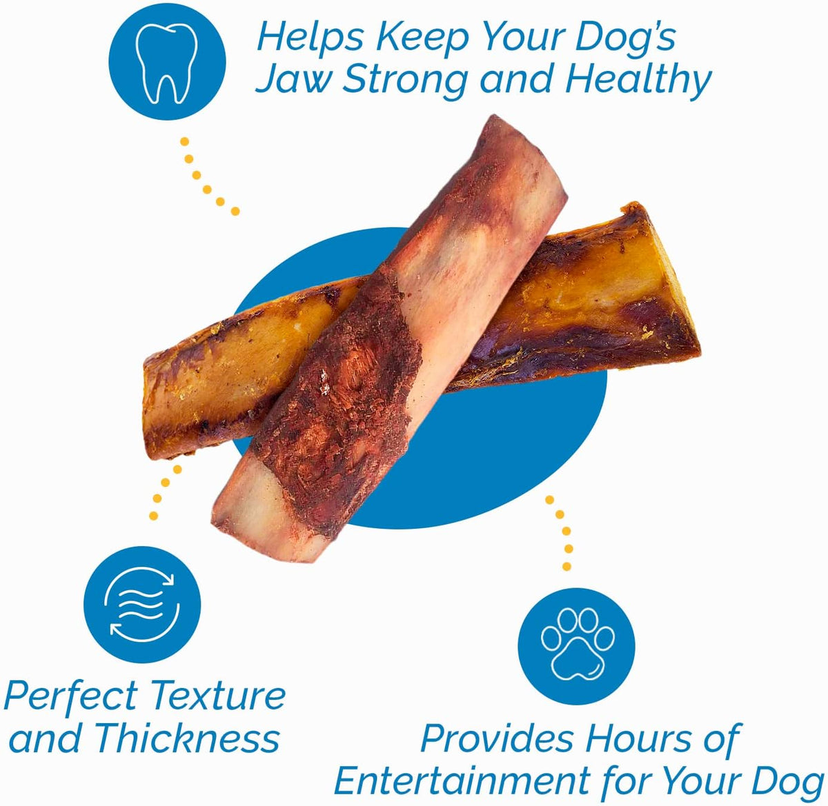 Beef Rib Bones for Dogs – 5-6" Natural Gourmet Treats (8 Ct)