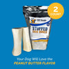 Stuffed Shin BONES for dogs 5-6 inches with Peanut Butter Flavor 2 or 4  Count