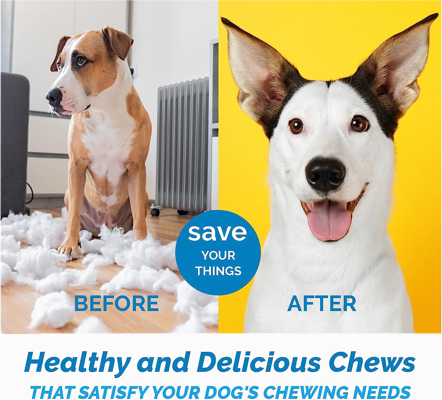 HOOVES for Dogs 10, 25 or 50 Count | 100% Natural Long-lasting Dental dog Chews made from Beef Hoof From 123 Treats