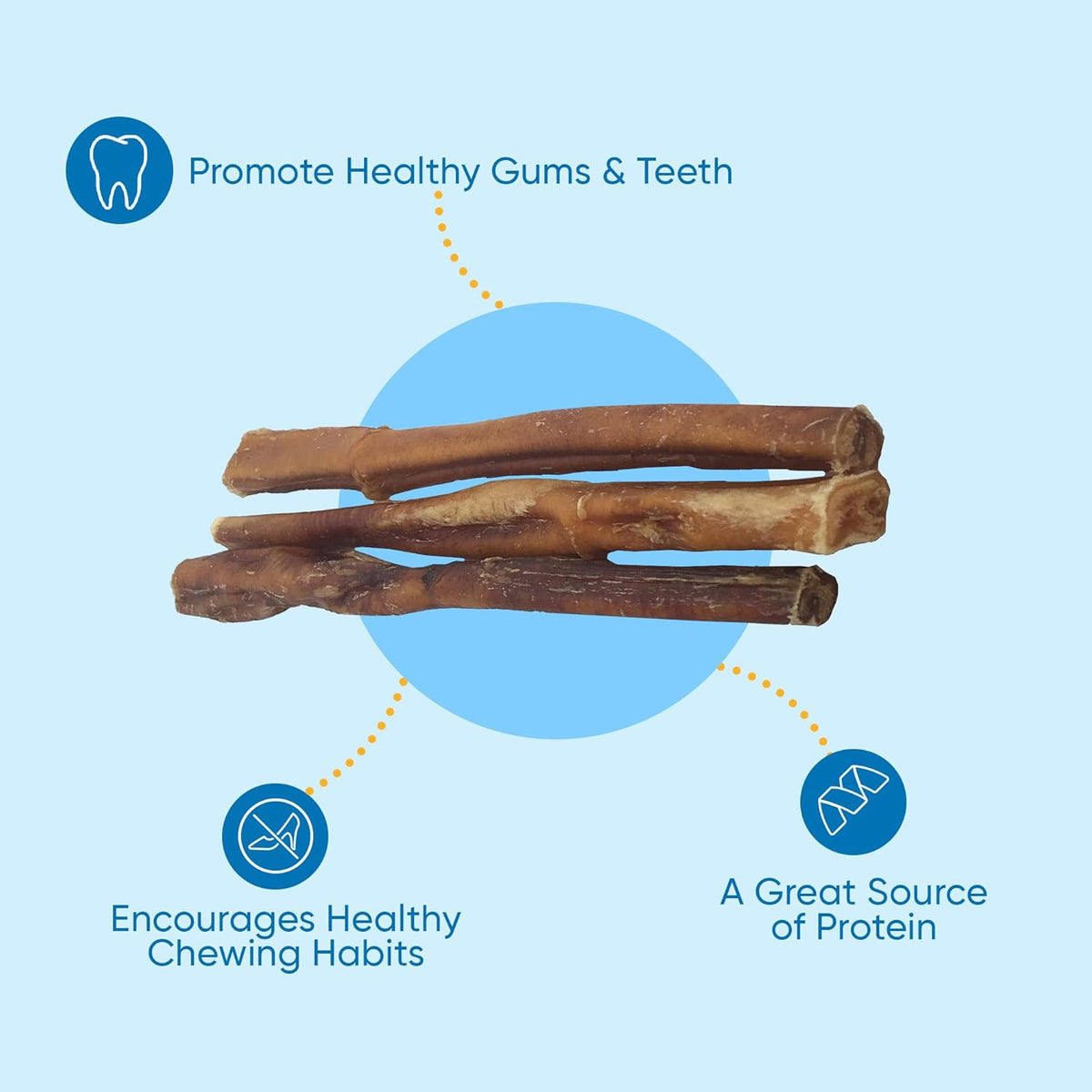 MONSTER BULLY STICKS 12 inches | 3, 10  Jumbo Bully Sticks for Dogs Sourced and packed in the USA | From free-range grass fed cows