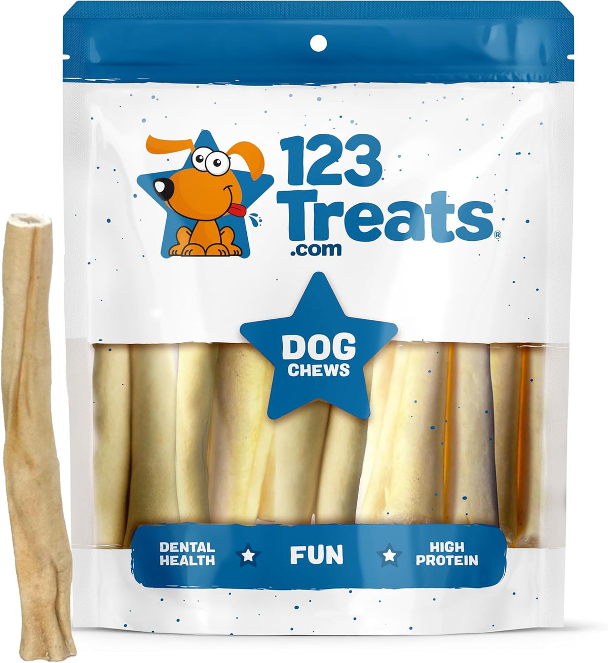 BEEF BULL TAIL 5-6" | 15 or 25 Count  | Ox Tail Chews | 123 Treats