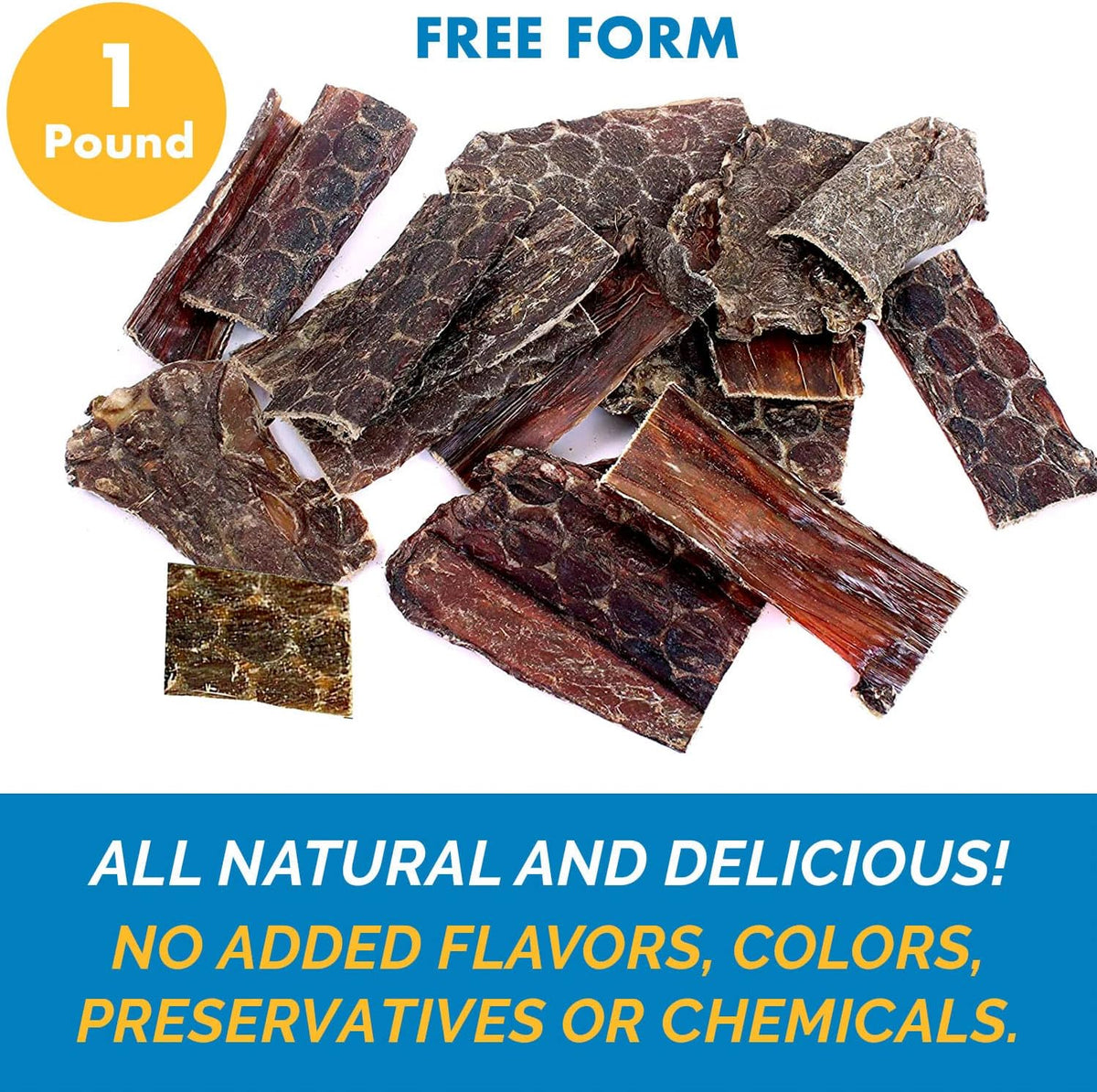 Beef Chews for Dogs (1 Pound) Gullet Jerky treats  | All Natural Esophagus Treats