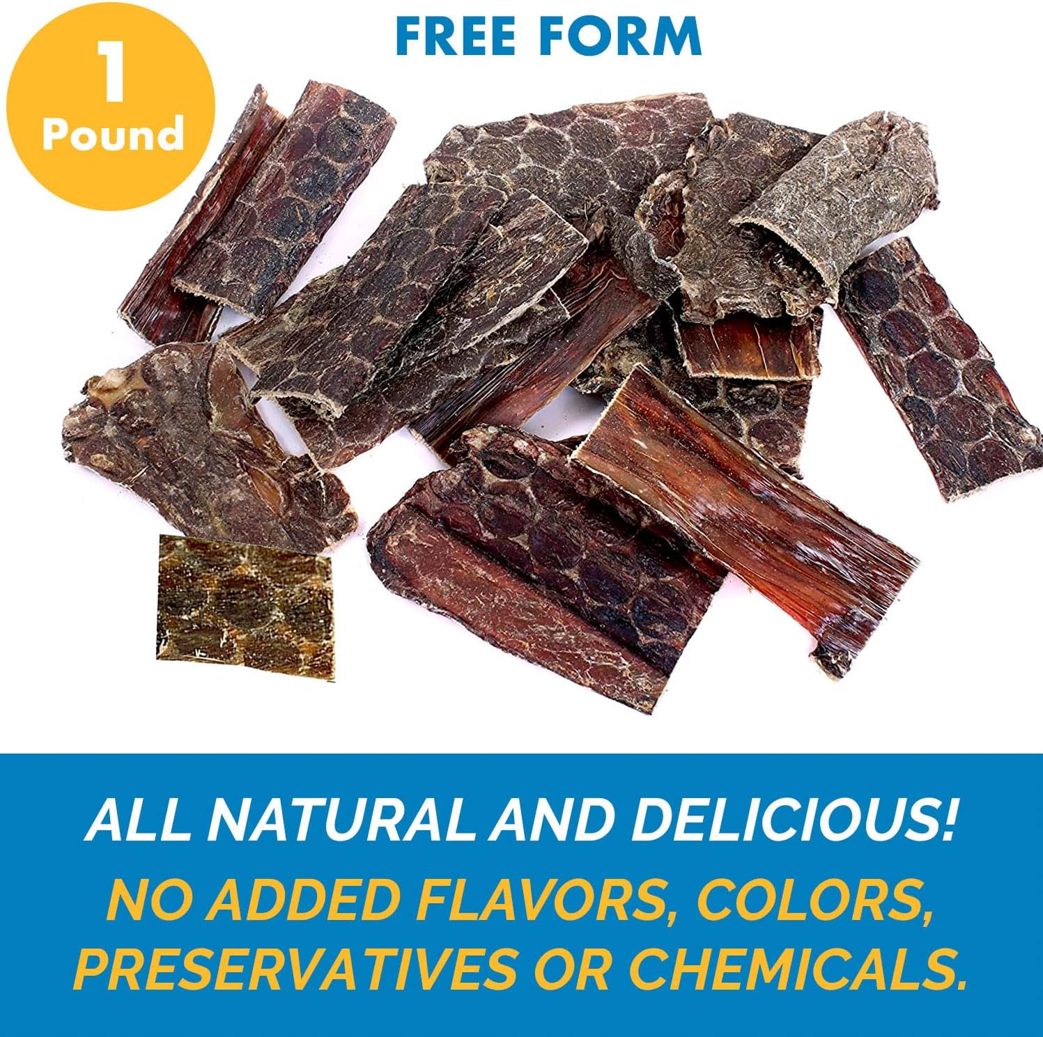 Beef Chews for Dogs (1 Pound) Gullet Jerky treats  | All Natural Esophagus Treats