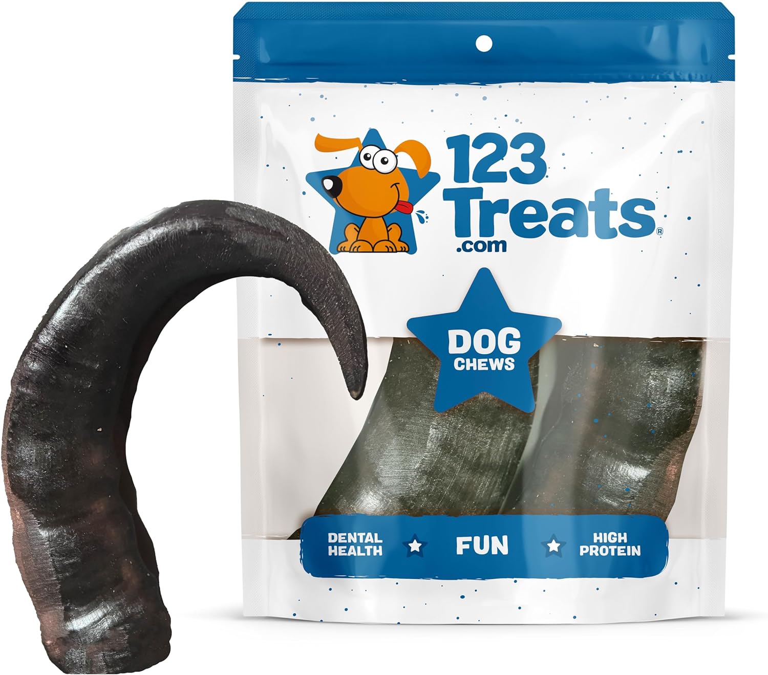 Buffalo Horns Chews for Dogs -Large (2 Count)