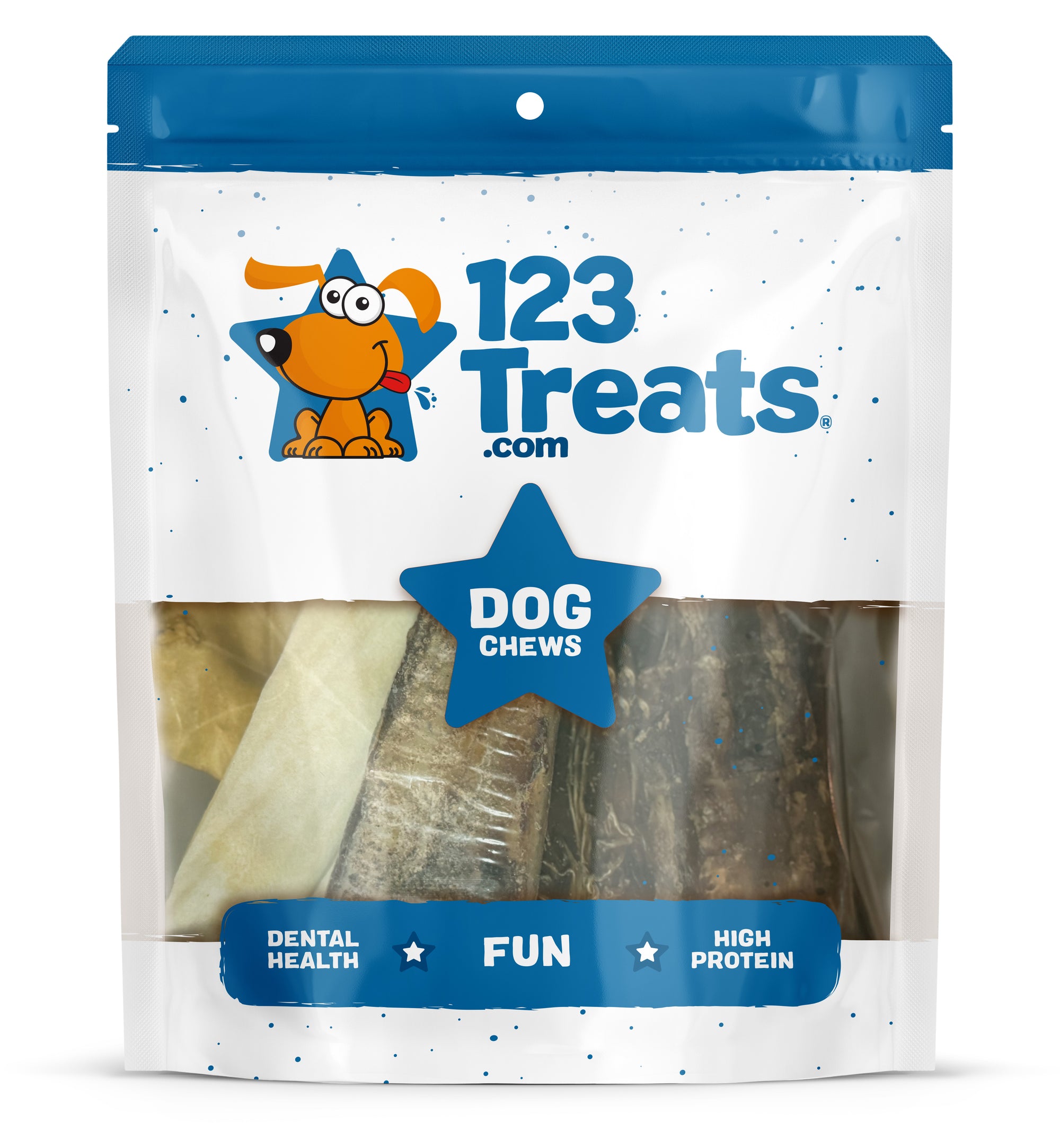 8 oz or 1 pound Assorted Dog Chews Bulk Delicious Natural Chews for Dogs - Mix dog treats from 123 Treats