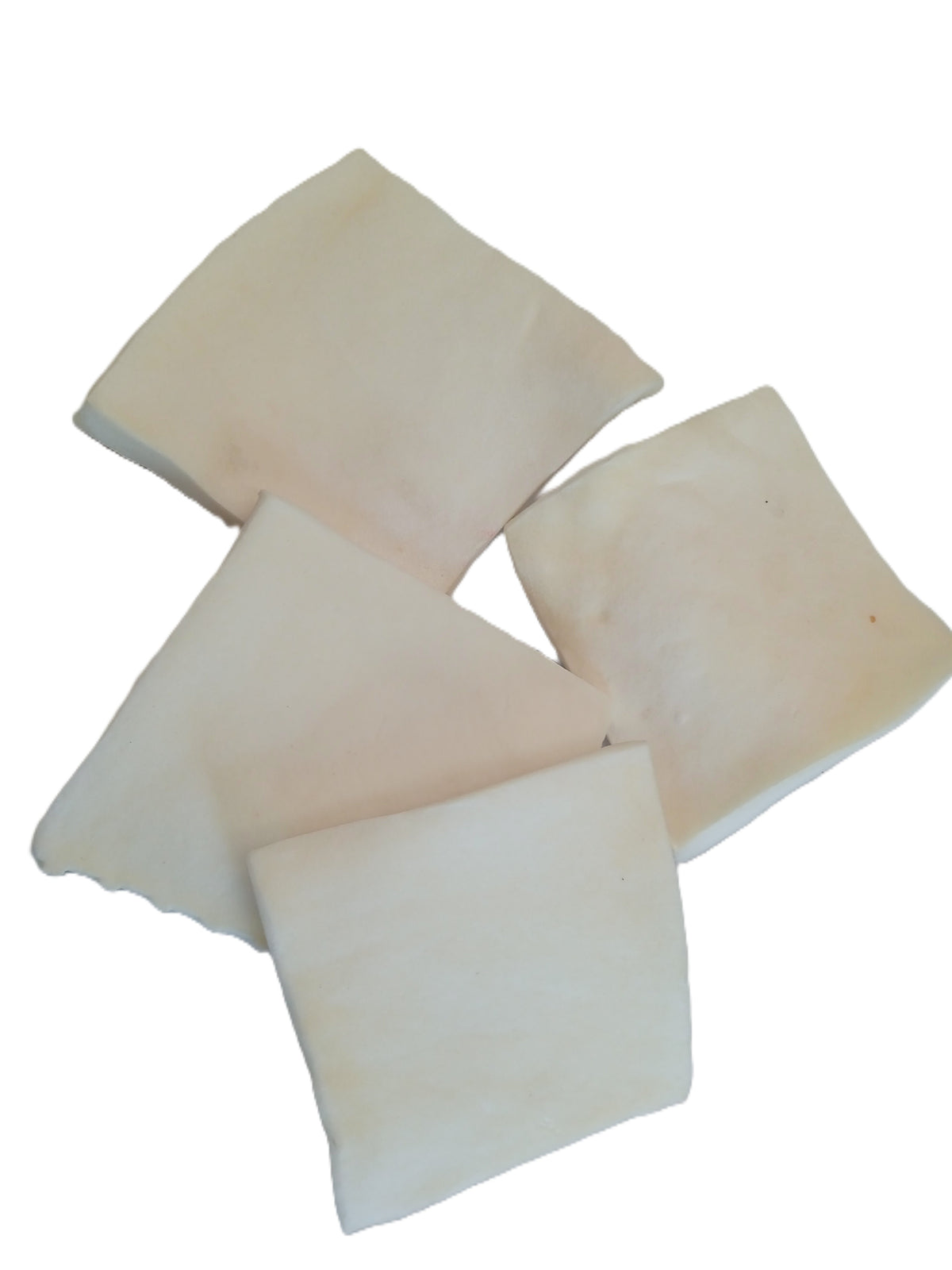 123 Treats Cheek Chips Natural 4"X4" — Case of 60
