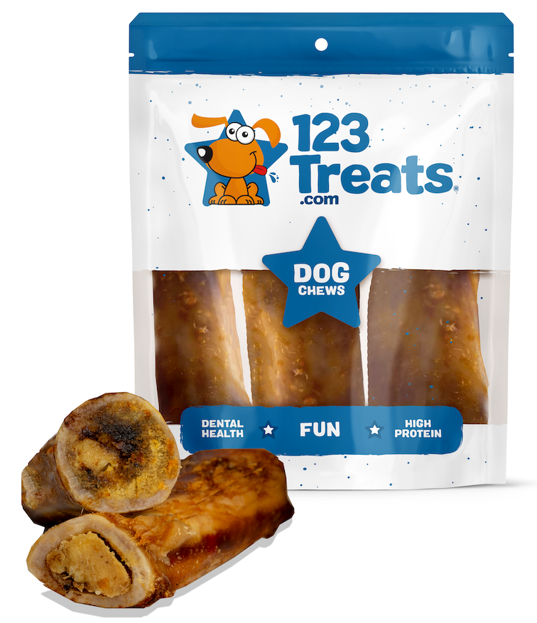 Bone Marrow Chew Bones for Dogs – 5–6 Inches (6 Count) 123 Treats