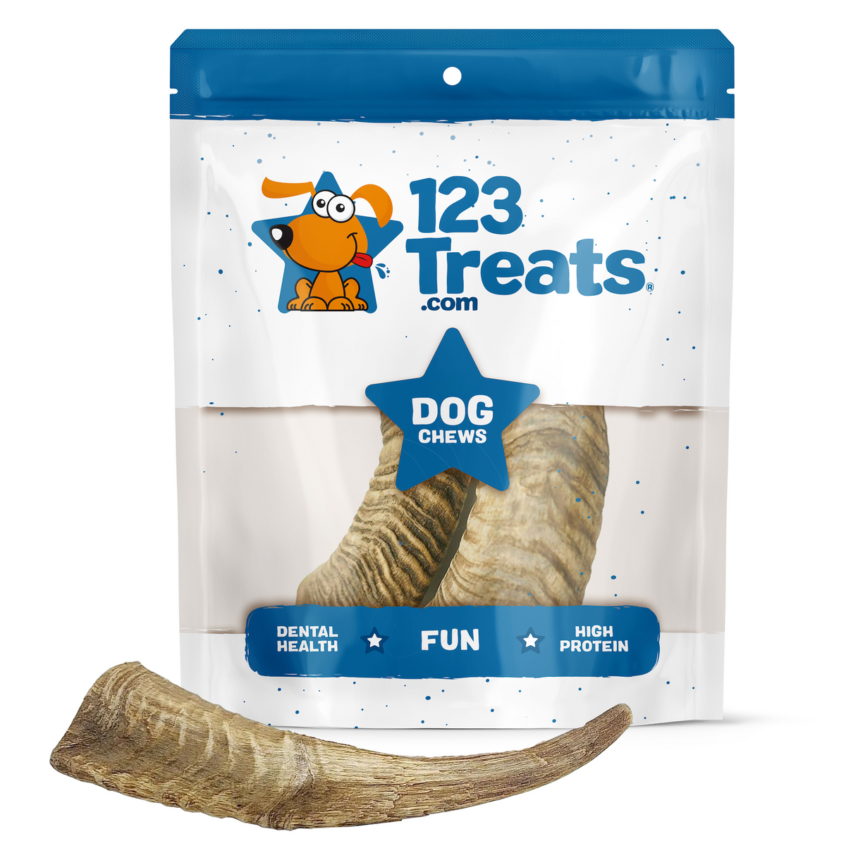 Dried Goat Horns Chews Medium or Large -  2 count