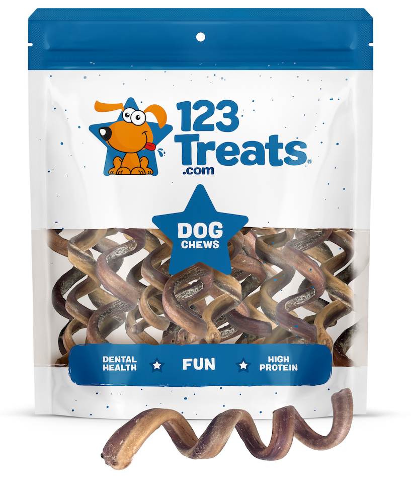 Bully Spring Stick Chews for Dogs – 6-8” (10 or 25 Count) pack - Natural & Long-Lasting Dog Treats