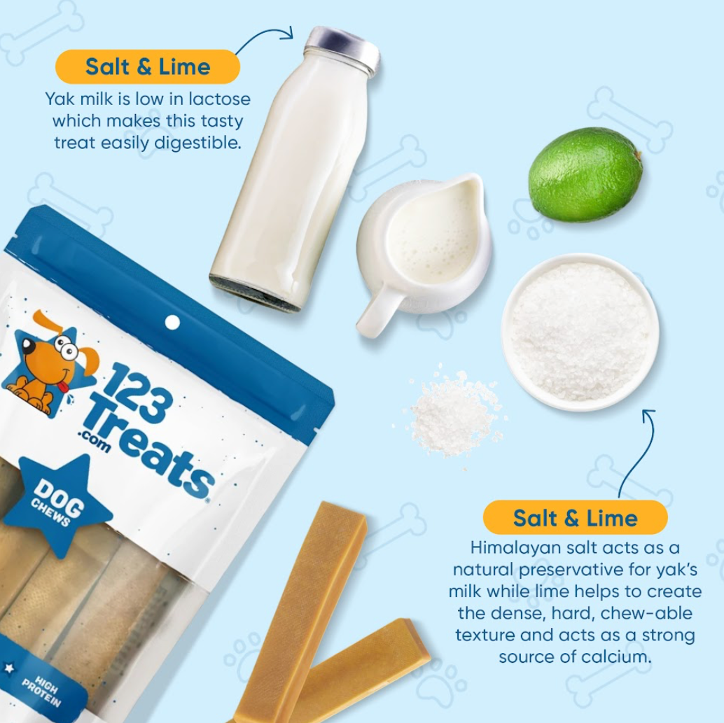 Yak Chew for Dogs, All Breeds, Large Size, 4 Count