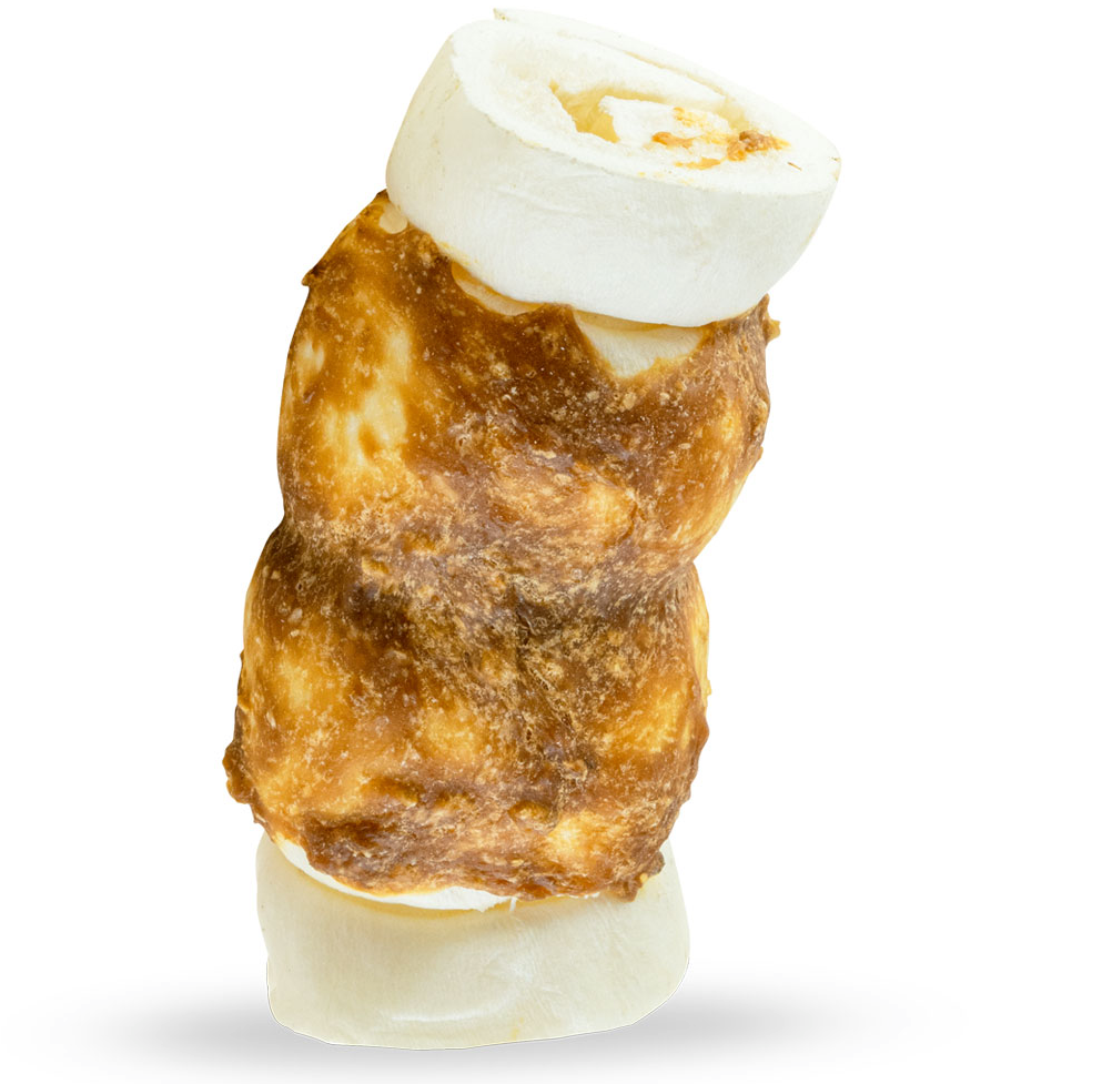 123 Treats Cheek Roll Chicken Basted 5-6" — Case of 30