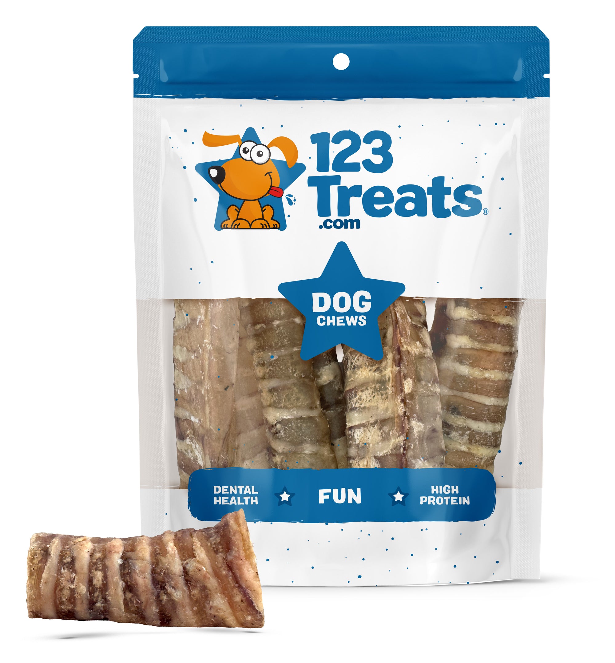 3", 6" or 12” Trachea chews for Dogs | 100% Natural Beef Chew | from Free-Range Cattle