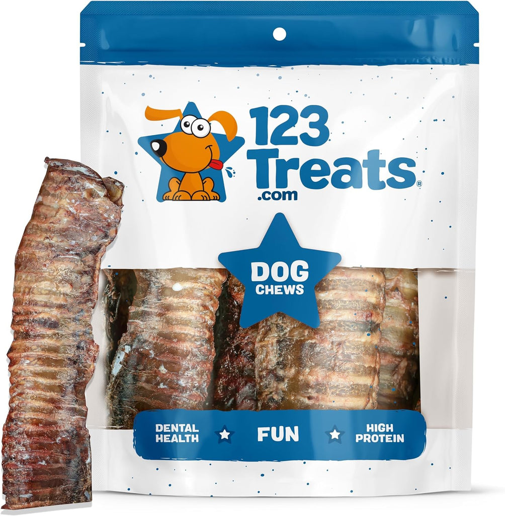 6&quot; or 12&quot; Trachea Chews for Dogs – Natural Beef (10, 25 Ct)