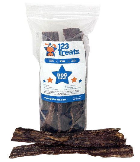 Beef Jerky Treats 9-11 inches - 16 ounces Chews for dogs (Made in USA)