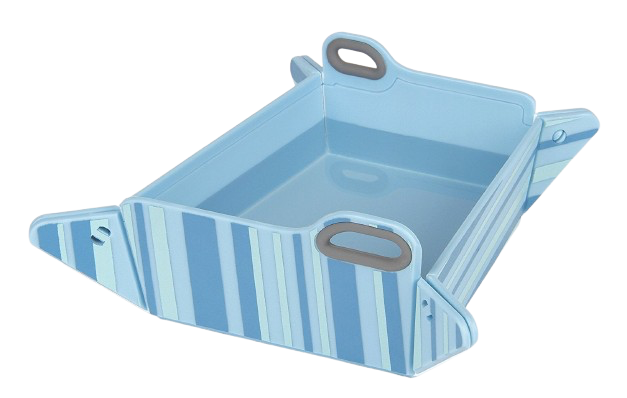 Travel Collapsible Water and Food Bowl for pets - Blue