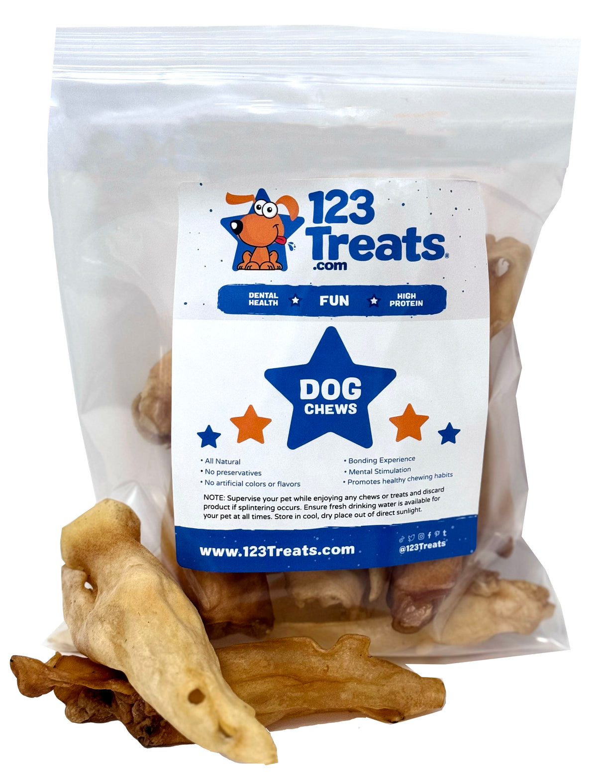 Lamb Ears for dogs (10 and 30 Count) 100% Lamb chews by 123 Treats