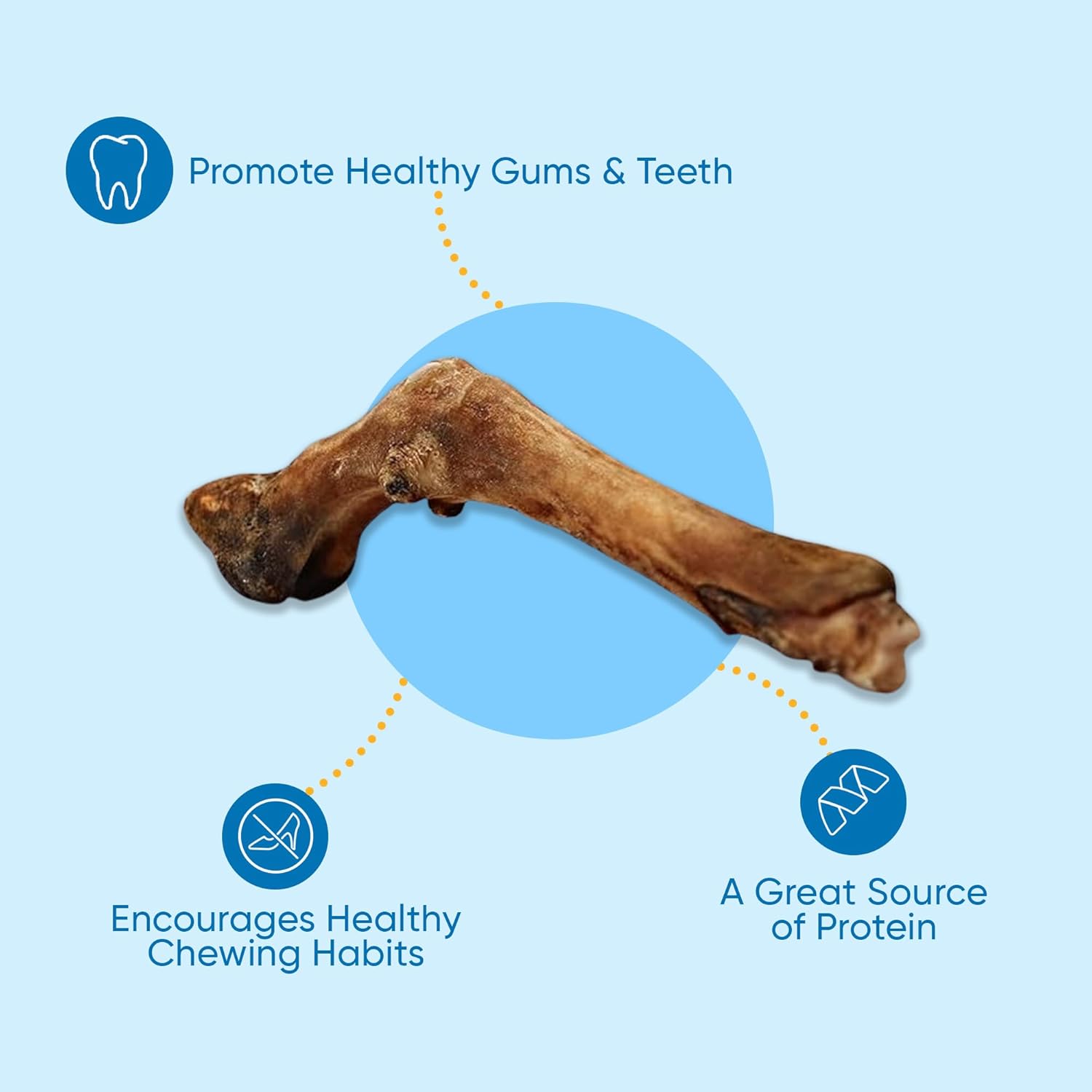 Dried Sheep Legs with Hooves for Dogs (5 Count) , Tough Dog Treats for Aggressive Chewers