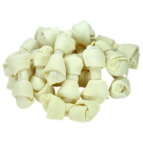 3-4" inches Rawhide Bones Chews | Premium Rawhide Dog Chews (15, 25, 50 or 100 Count)