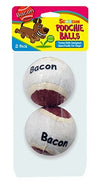 Bacon Flavored Tennis Balls | 2 Count | Scoochie Poochie | Tuff Balls for Dogs