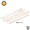 11-12 inches Rawhide Stick For Dogs 15 Count -  Beef Hide Natural Skinny Rolls - Great Dog Chew for all size Dogs