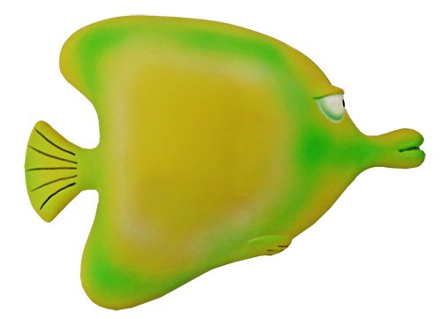 Premium Dog Toy | Stuffed Latex Maya Yellow Angel Fish | 7.25 Inch