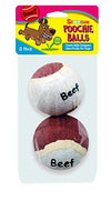 Beef Flavored Tennis Balls for Dogs  |2 count| Scoochie Poochie | Tuff Balls for Dogs