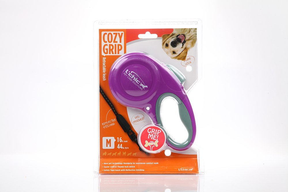 Medium Cozy Grip 16 feet up to 44lb Retractable Dog Leash with Longer Grip handle