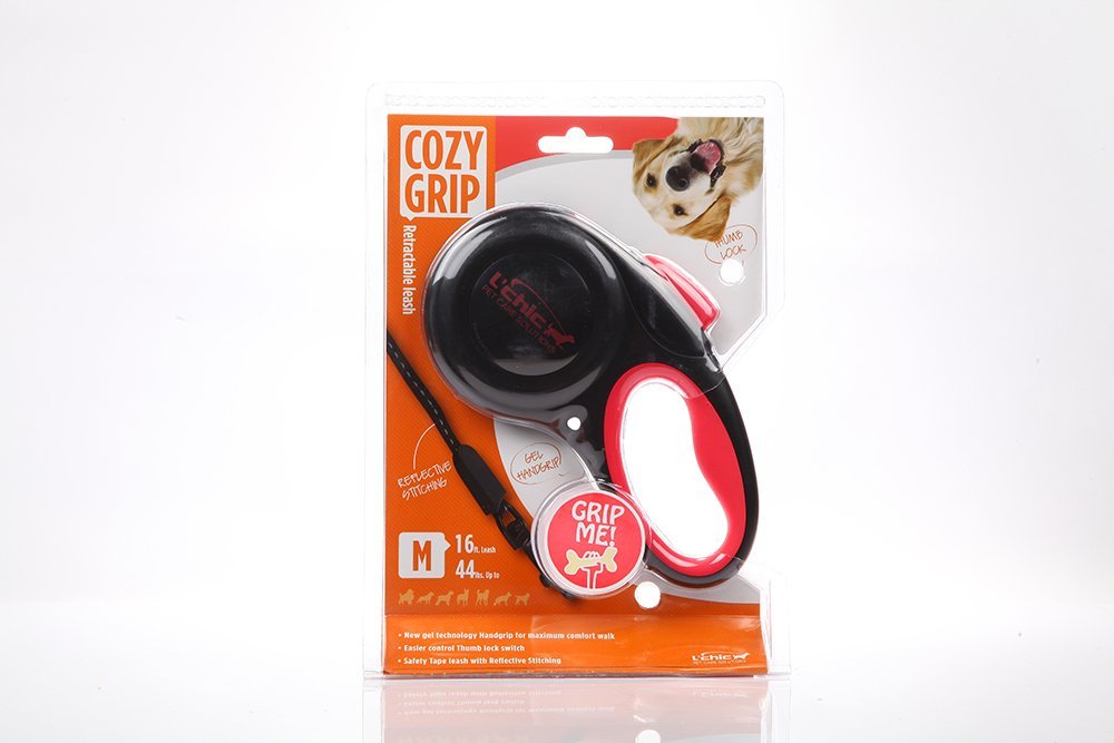Medium Cozy Grip 16 feet up to 44lb Retractable Dog Leash with Longer Grip handle